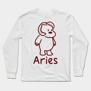 Aries Bear Cute 2 Long Sleeve T-Shirt